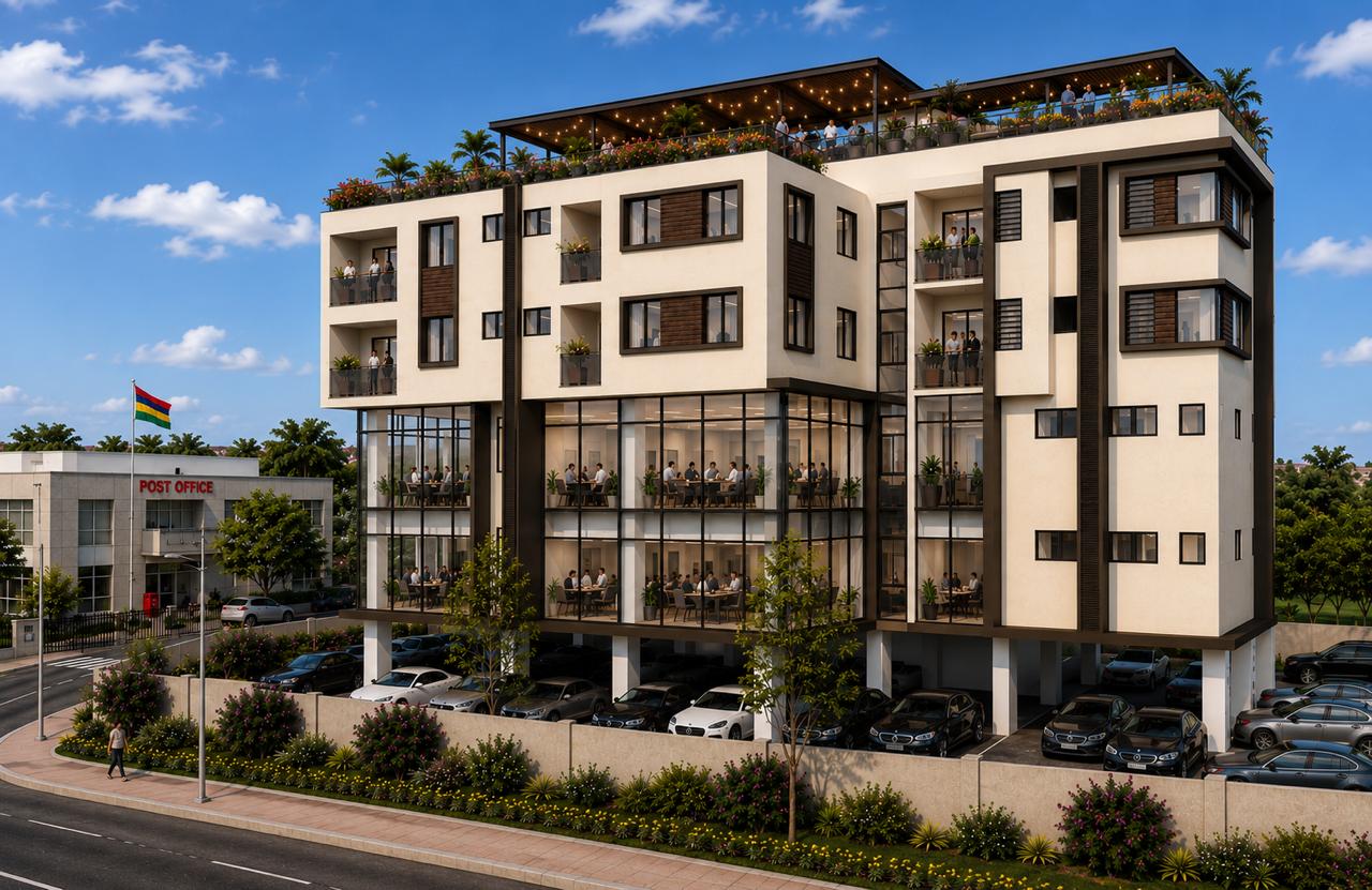 Antilla ground-floor commercial units with glass storefronts